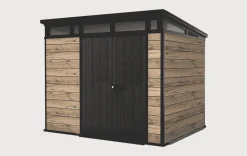 Outlet Signature 9x7 Storage Shed - Pine Brown Medium Sheds