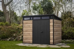 Outlet Signature 9x7 Storage Shed - Pine Brown Medium Sheds