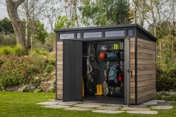 Outlet Signature 9x7 Storage Shed - Pine Brown Medium Sheds