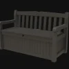 Sale Solana 70 Gallon Outdoor Storage Bench - Brown Outdoor Benches|Outdoor Storage Benches