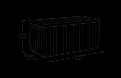 Outlet Springwood 80 Gallon Deck Box - Brown Small Deck Boxes
