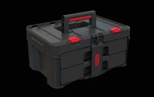 Stack & Roll 2 Drawer Tool Box - Black Tool Storage