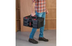 Stack & Roll 2 Drawer Tool Box - Black Tool Storage