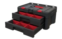 Stack & Roll 2 Drawer Tool Box - Black Tool Storage