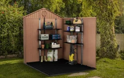 Storage Shed Shelf Kit 40 Inch - Black Shed Shelving & Accessories