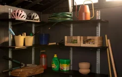 Storage Shed Shelf Kit 40 Inch - Black Shed Shelving & Accessories