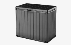 Store-It-Out Darwin Storage Shed - Graphite Trash Can Storage Sheds|Horizontal Sheds