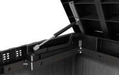 Store-It-Out Darwin Storage Shed - Graphite Trash Can Storage Sheds|Horizontal Sheds