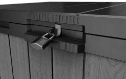 Store-It-Out Darwin Storage Shed - Graphite Trash Can Storage Sheds|Horizontal Sheds