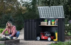 Best Store-It-Out Prime Storage Shed - Grey Trash Can Storage Sheds|Horizontal Sheds