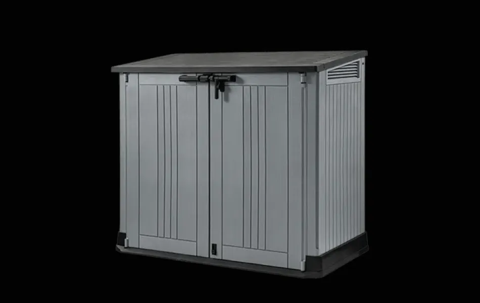 Discount Store-It-Out Prime Storage Shed - Graphite Trash Can Storage Sheds|Horizontal Sheds