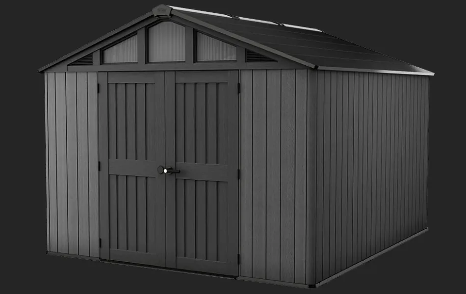 New Stronghold 10x11.5 Storage Shed - Graphite Large Sheds