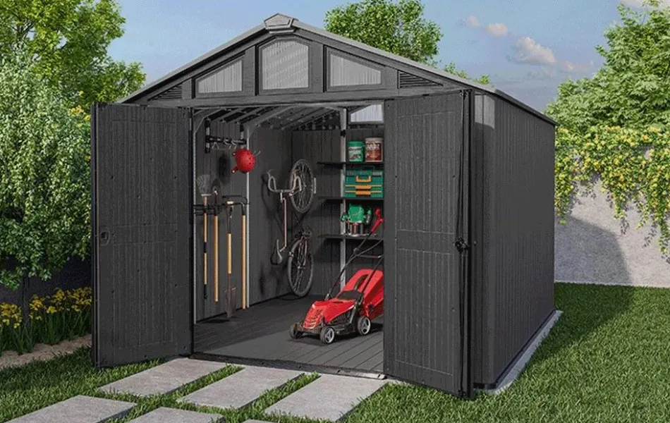 New Stronghold 10x11.5 Storage Shed - Graphite Large Sheds