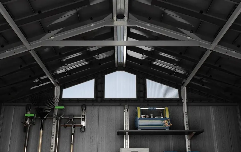 New Stronghold 10x11.5 Storage Shed - Graphite Large Sheds