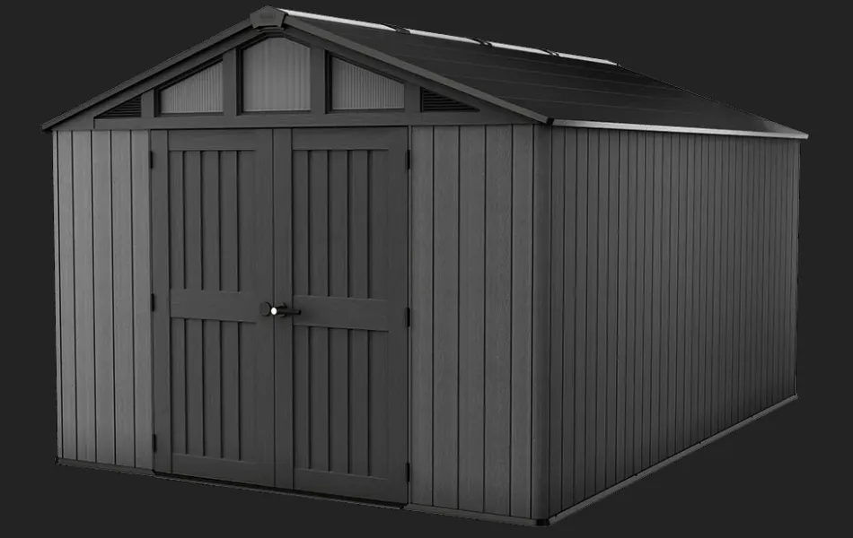 Discount Stronghold 10x15 Storage Shed - Graphite Large Sheds