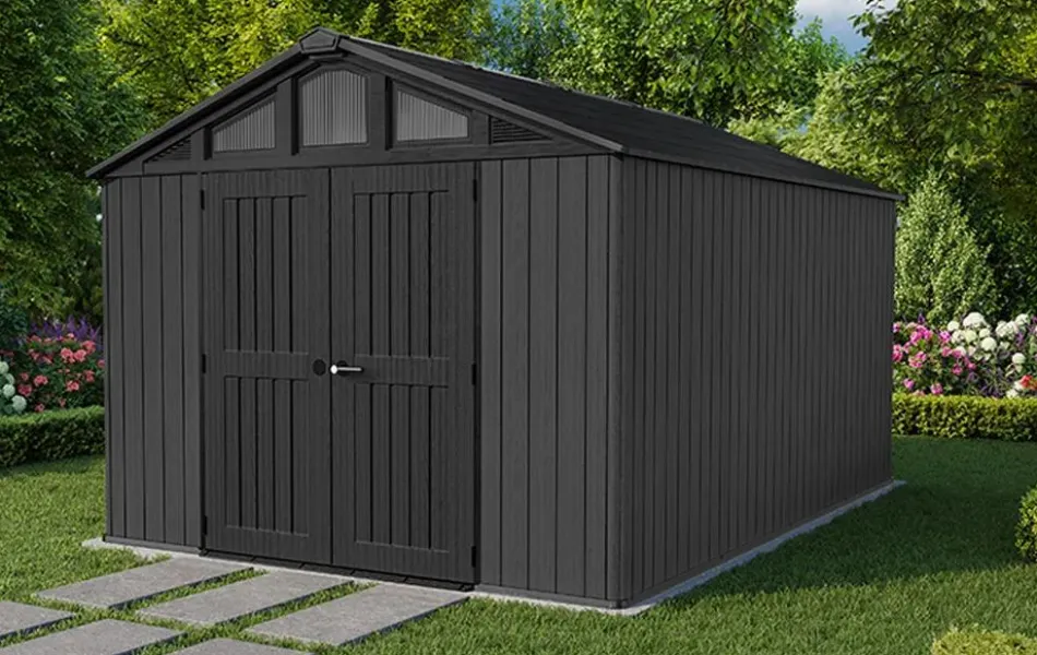 Discount Stronghold 10x15 Storage Shed - Graphite Large Sheds