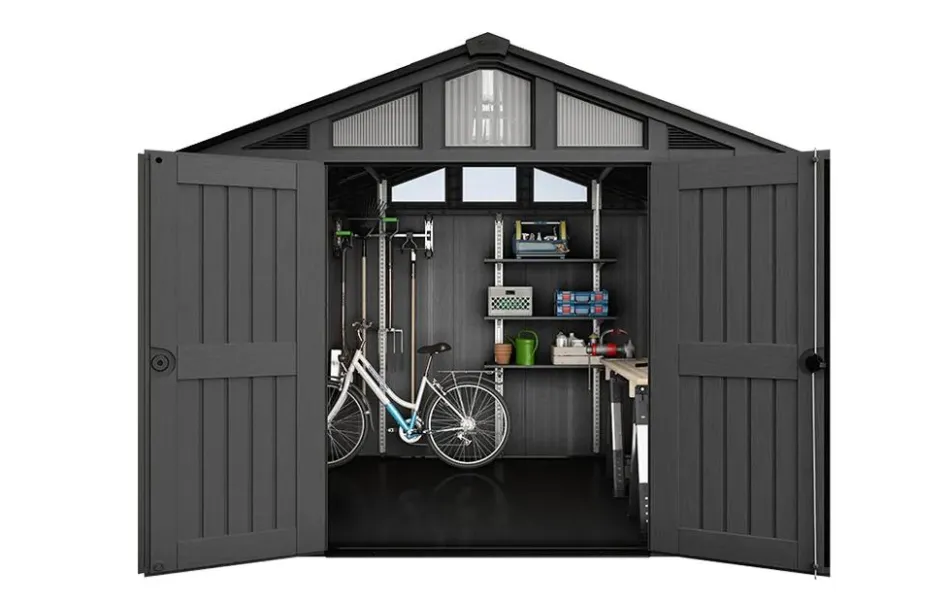 Discount Stronghold 10x15 Storage Shed - Graphite Large Sheds