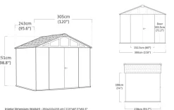 Sale Stronghold 10x8 Storage Shed - Graphite Large Sheds