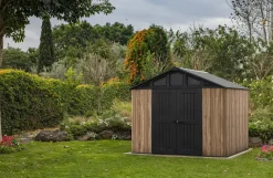 New Stronghold 10x8 Storage Shed - Oak Brown Large Sheds