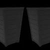Discount Tapered Wood Look Planter Set of 2 - Graphite Planters