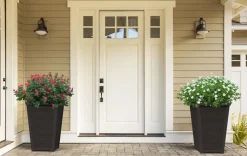 Discount Tapered Wood Look Planter Set of 2 - Graphite Planters