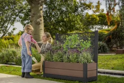 New Tulip 26 Gallon Privacy Screen Planter - Brown Planters|Garden Beds