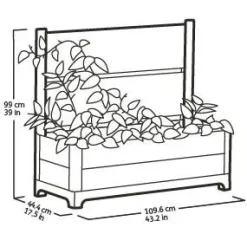 New Tulip 26 Gallon Privacy Screen Planter - Brown Planters|Garden Beds