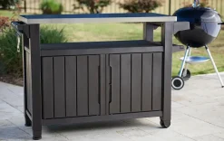 Discount Unity XL Outdoor Kitchen Cart with Storage - Brown Outdoor Kitchen Units