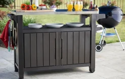 Discount Unity XL Outdoor Kitchen Cart with Storage - Brown Outdoor Kitchen Units
