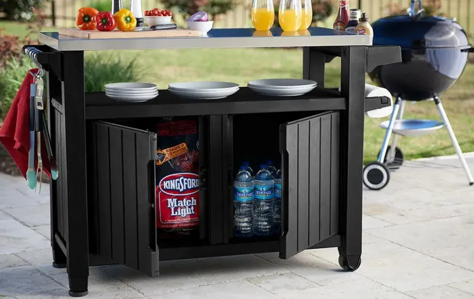 Hot Unity XL Outdoor Kitchen Cart with Storage - Graphite Outdoor Kitchen Units
