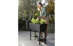 Outlet Urban Bloomer 12.7 Gallon Elevated Garden Bed - Graphite Garden Beds