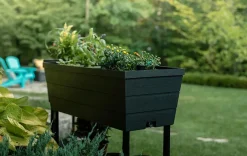 Outlet Urban Bloomer 12.7 Gallon Elevated Garden Bed - Graphite Garden Beds