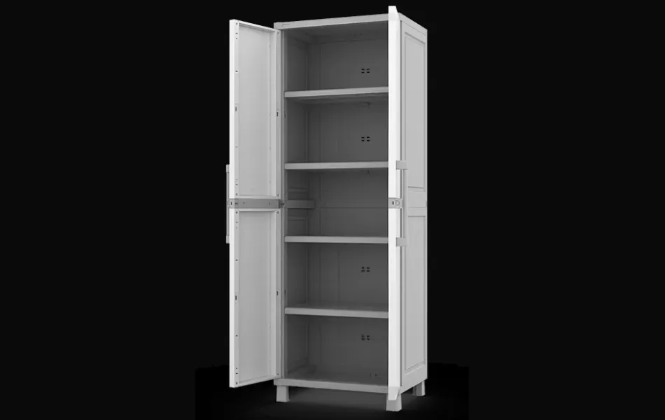 Discount Utility Garage Storage Cabinet - Smoky White Storage Cabinets & Shelving Units