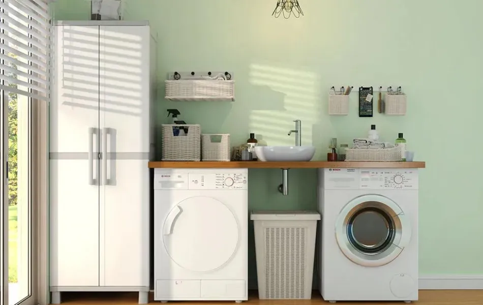Discount Utility Garage Storage Cabinet - Smoky White Storage Cabinets & Shelving Units
