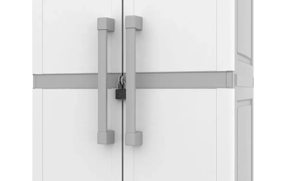 Discount Utility Garage Storage Cabinet - Smoky White Storage Cabinets & Shelving Units