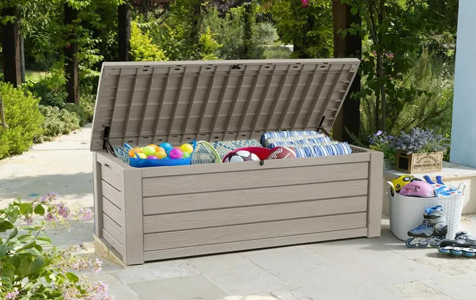 Online Westwood 150 Gallon Deck Box - Beige Large Deck Boxes
