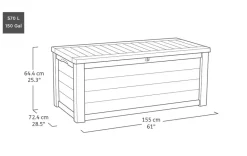 Discount Westwood 150 Gallon Deck Box - Grey Large Deck Boxes