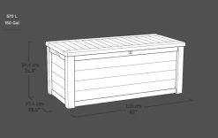 Discount Westwood 150 Gallon Deck Box - Grey Large Deck Boxes
